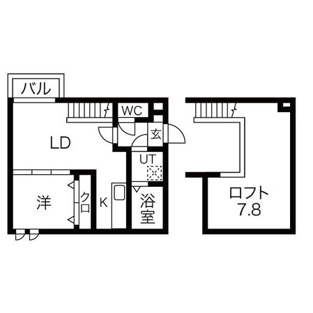 高畑駅 徒歩5分 1階の物件間取画像